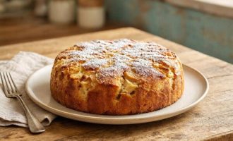 Класична шарлотка з сушеними грушами