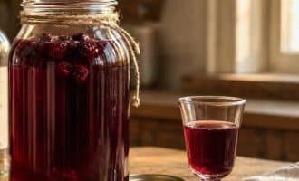 Класична швидка настоянка на сушеній вишні з горілкою